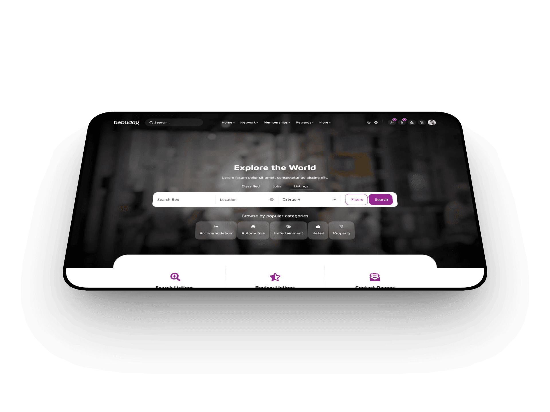 Directories & listings demo homepage