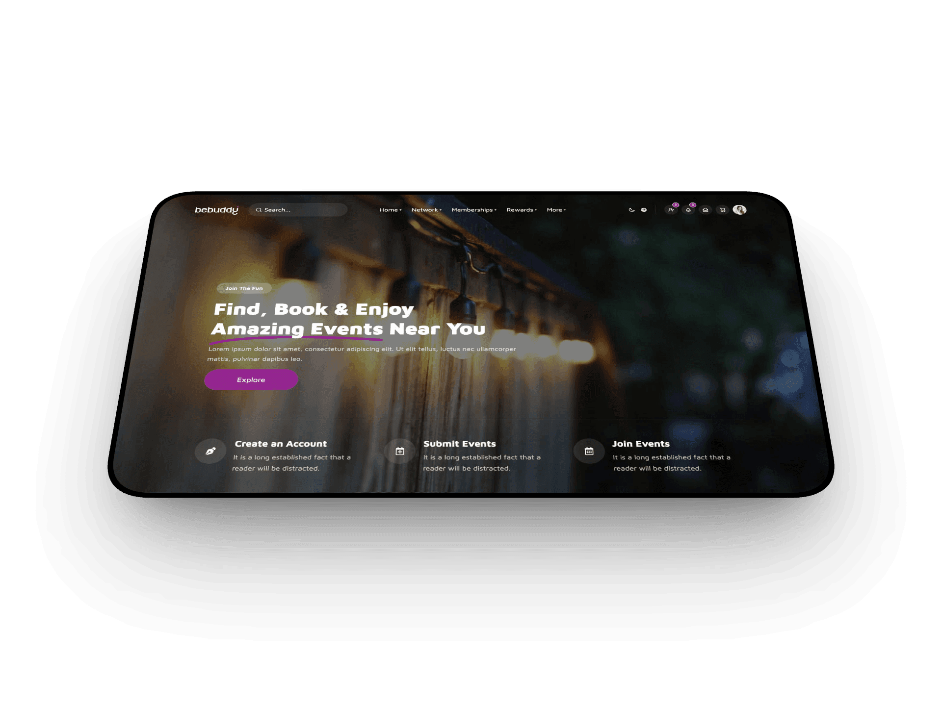Events & meetups demo homepage