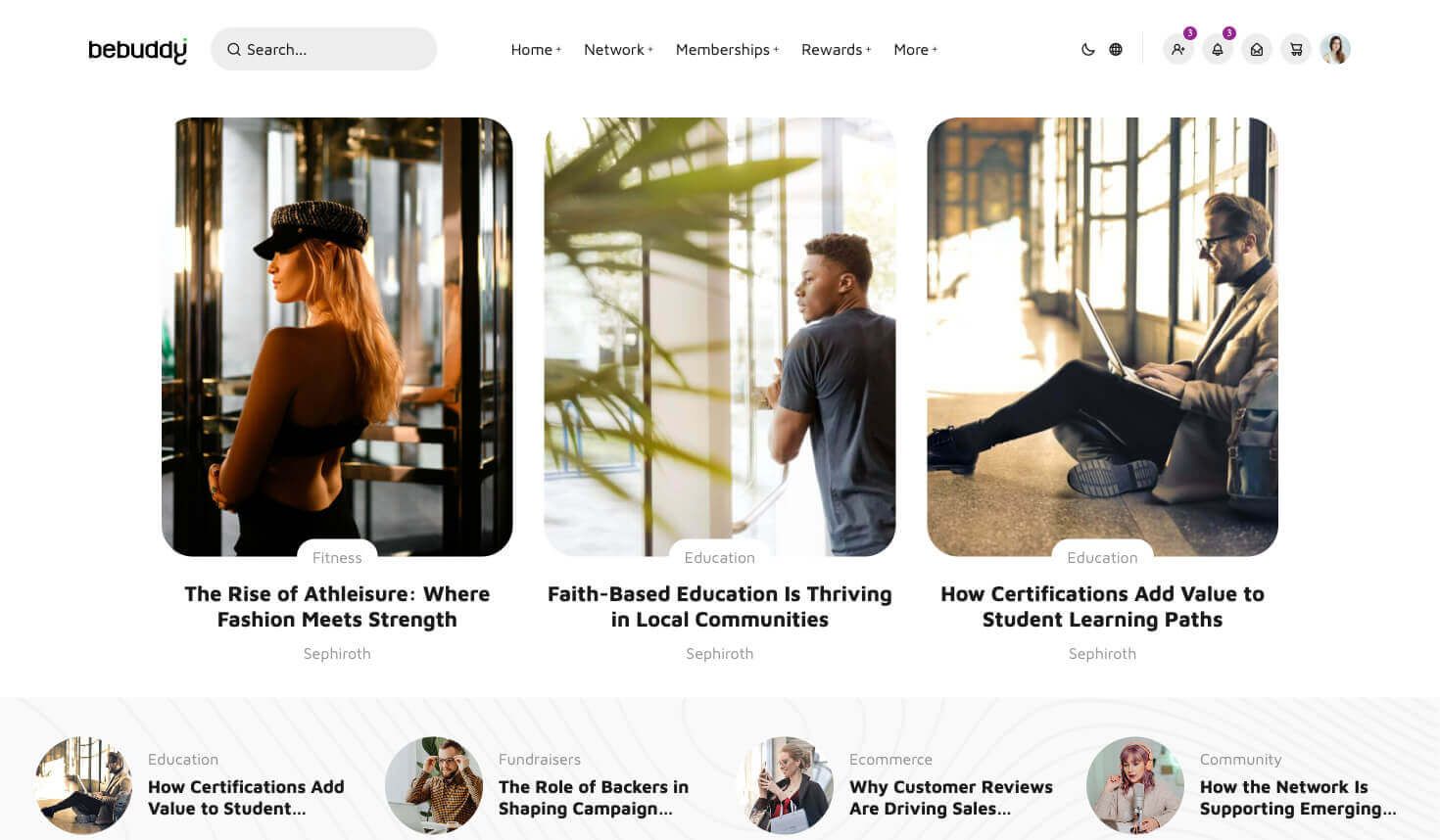 BeBuddy theme screenshot