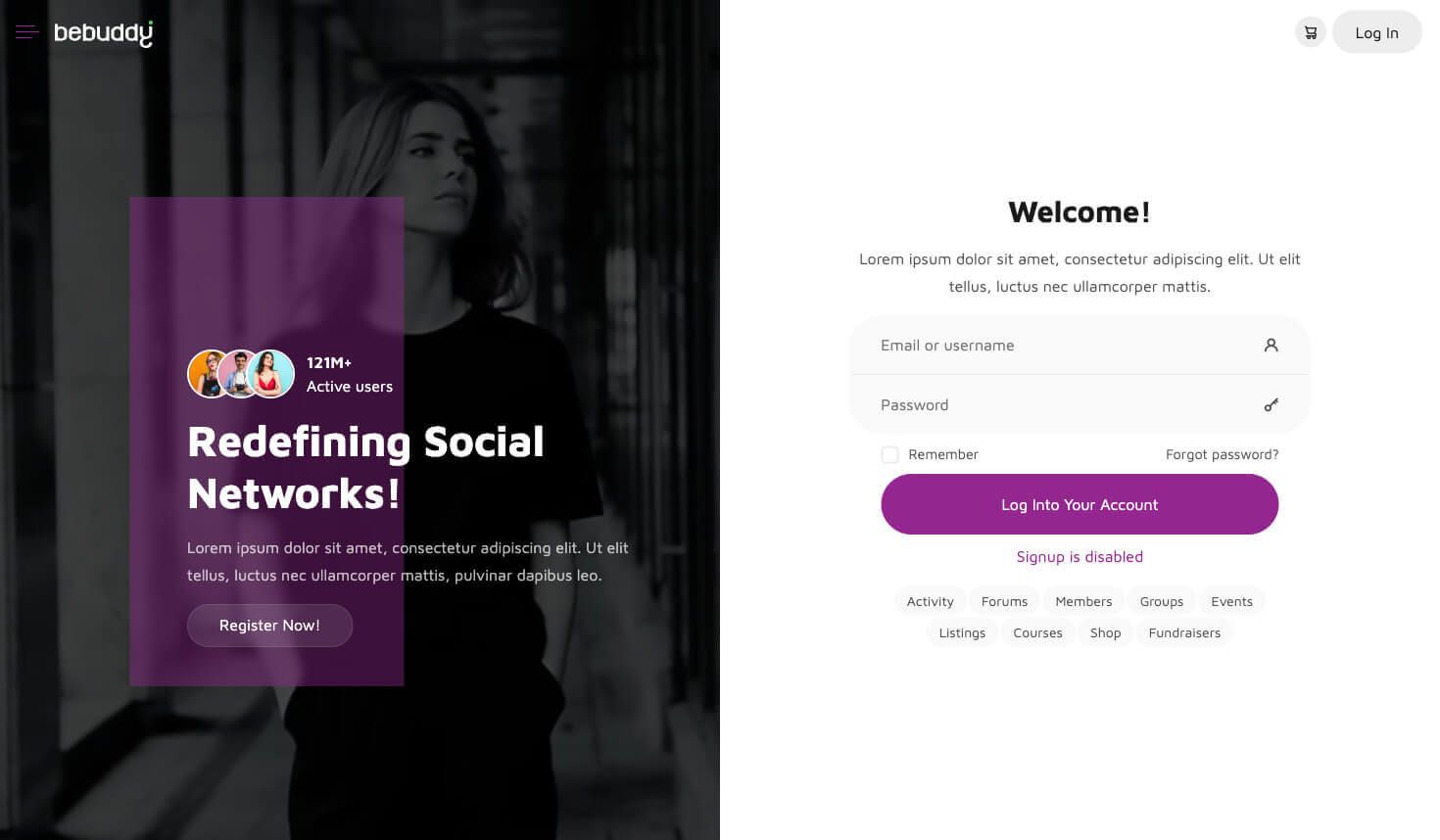 BeBuddy theme screenshot