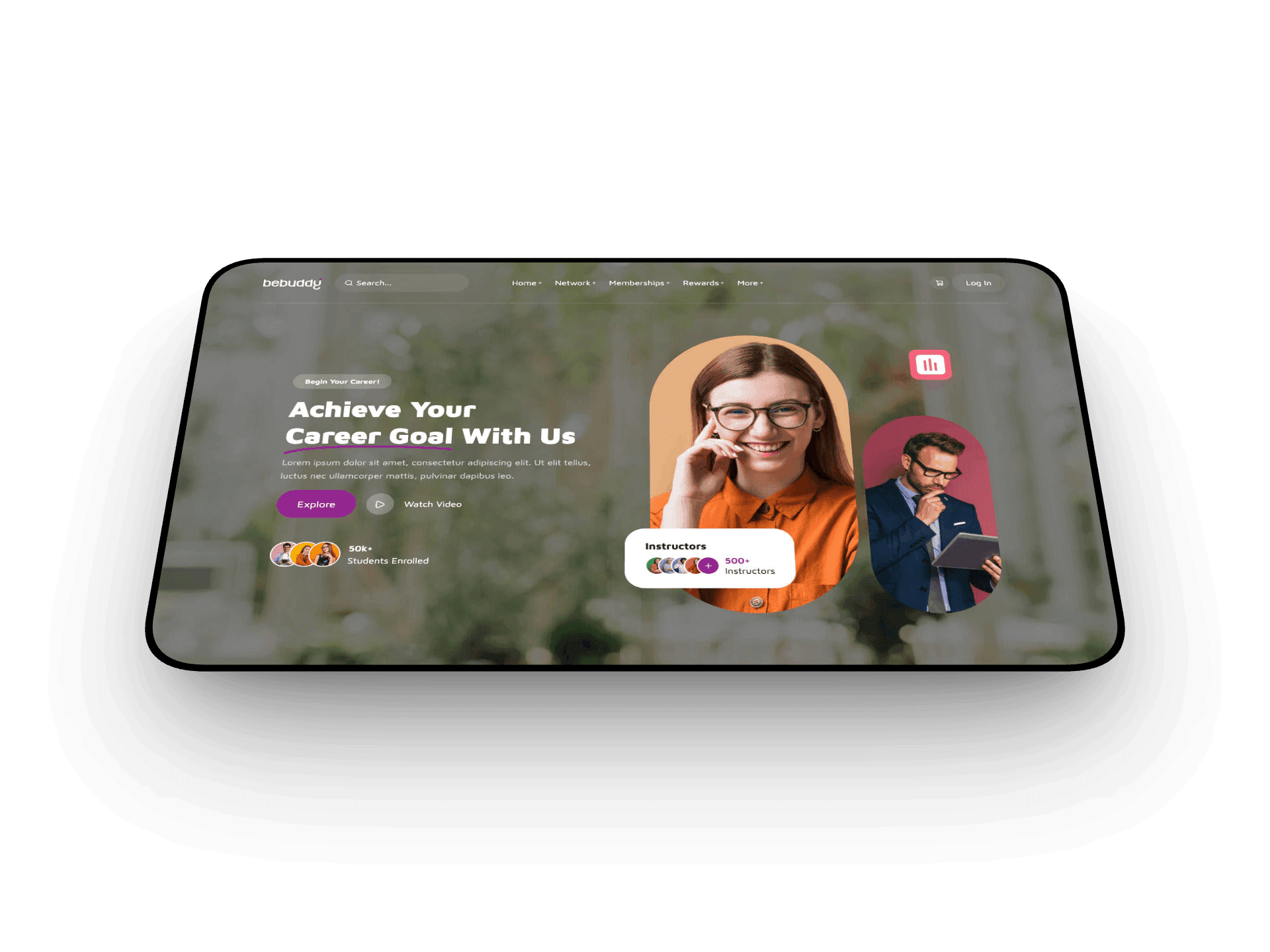 Online courses demo homepage